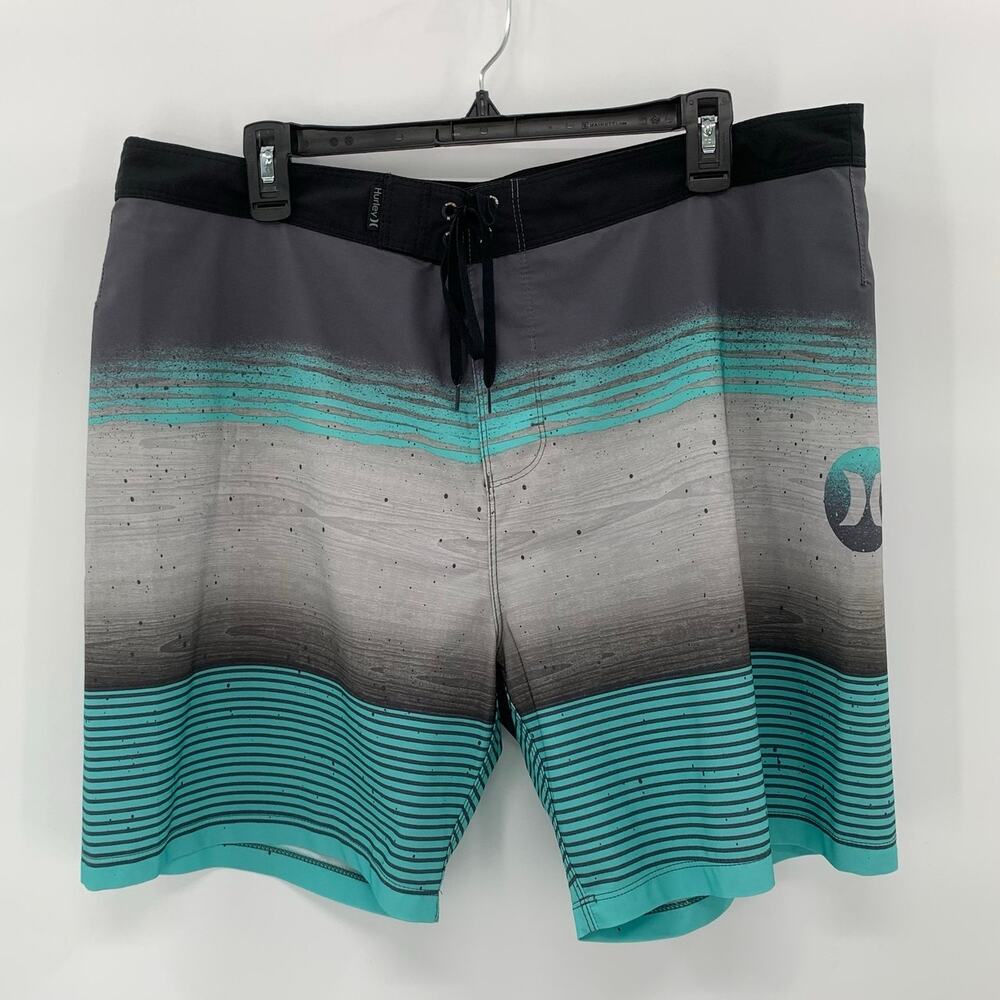 Hurley Phantom Board Shorts Mens sz 36 Logo Pocket Beach Surf Swim Multicolor